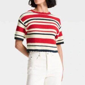 Universal Thread For Target Women's Crewneck Sweater Red Navy XXL